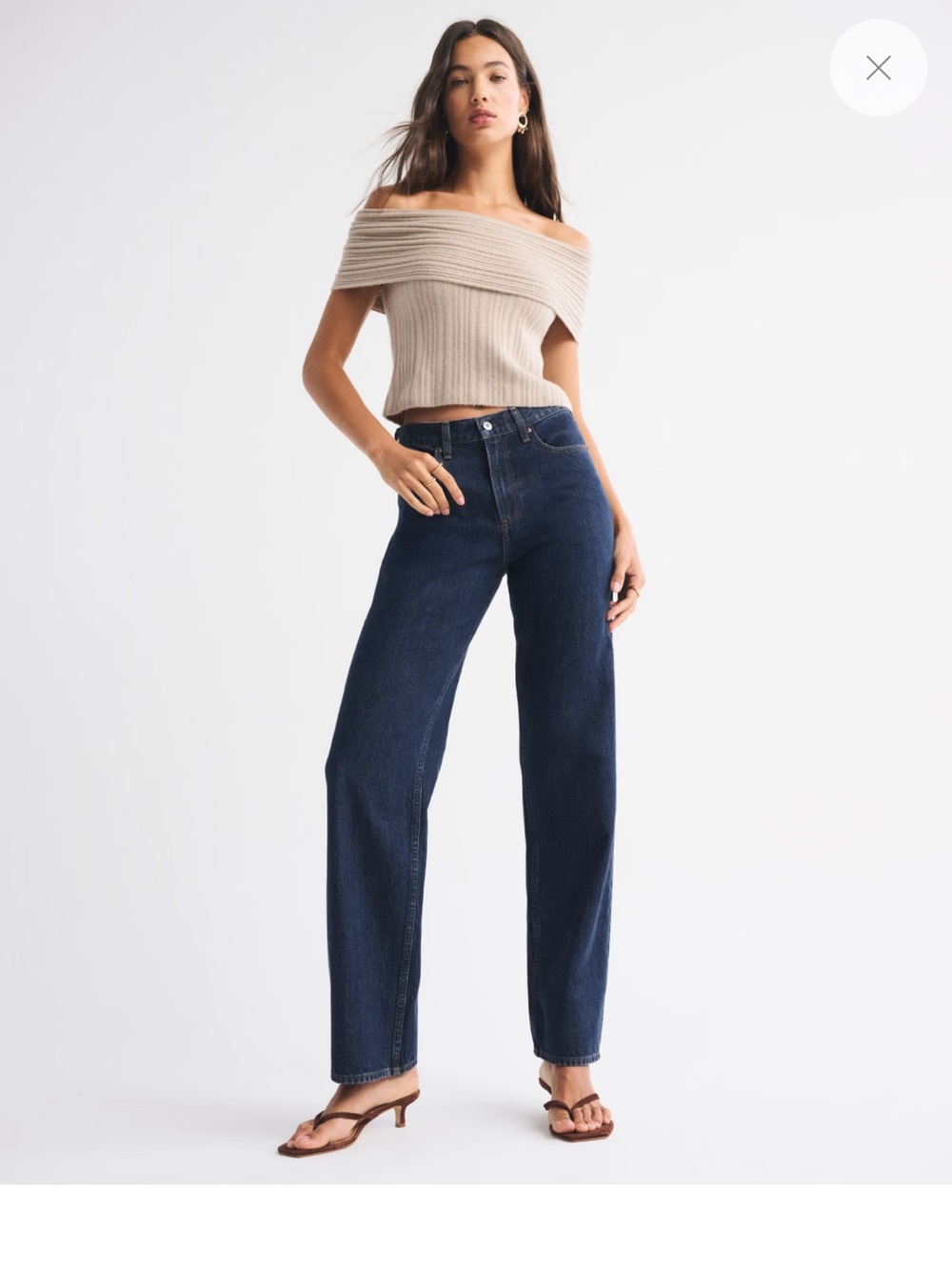 Abercrombie & fitch curve love high rise loose jeans 28xl
